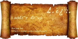 Ladár Éva névjegykártya